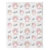 Retro Rainbow Custom Name - Personalized grandson Blanket