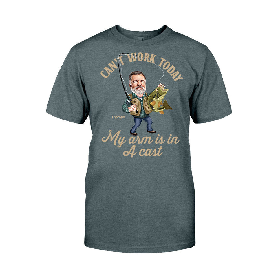 Photo Inserted Funny Fishing - Personalized Fishing T-shirt & Hoodie