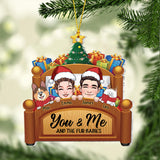 You & Me And The Fur Babies - Personalized Couple Ornament