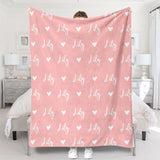 Custom Name Heart Pattern - Personalized Aunt Blanket