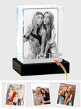 Custom Photo - Personalized Aunt Laser Engraving 3D Cuboid Shaped Crystal Lamp