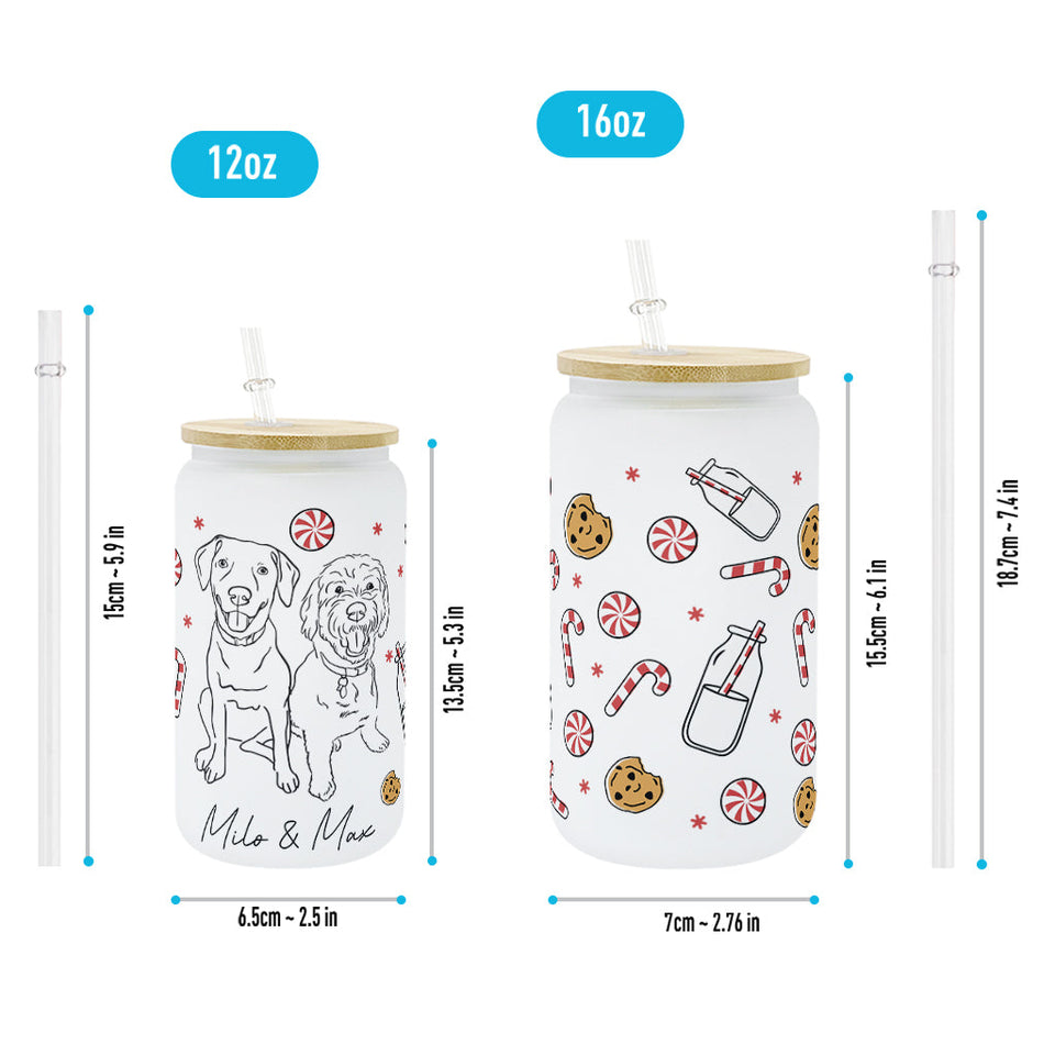 Lovely Dogs Cats - Personalized Dog Can Glass