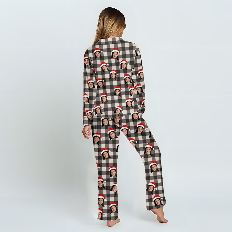 Santa's Favorite Ho - Personalized Couple Button Down Pajamas