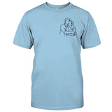 Custom Line Art - Personalized Couple Embroidered T-shirt