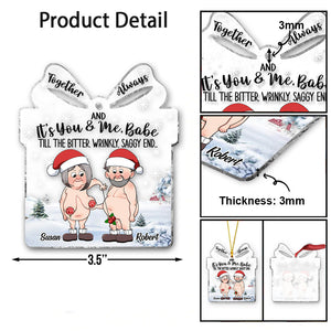 Together And Always - Personalized Husband And Wife Transparent Ornament