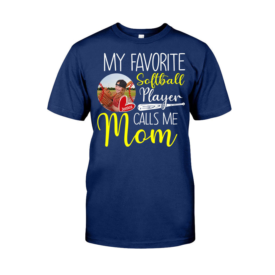 My Softball Player Calls Me Mom Grandma - Personalized Softball T-shirt And Hoodie