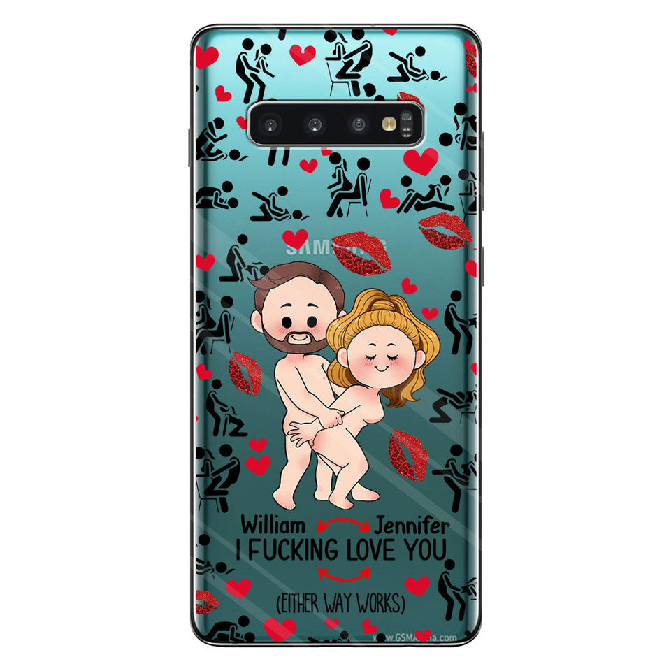 I Love You - gift for husband, wife, boyfriend, girlfriend - Personalized Clear Phone Case