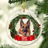 In Loving Memory - Personalized Dog Transparent Ornament