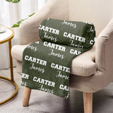 Custom Name Pattern - Personalized grandson Blanket