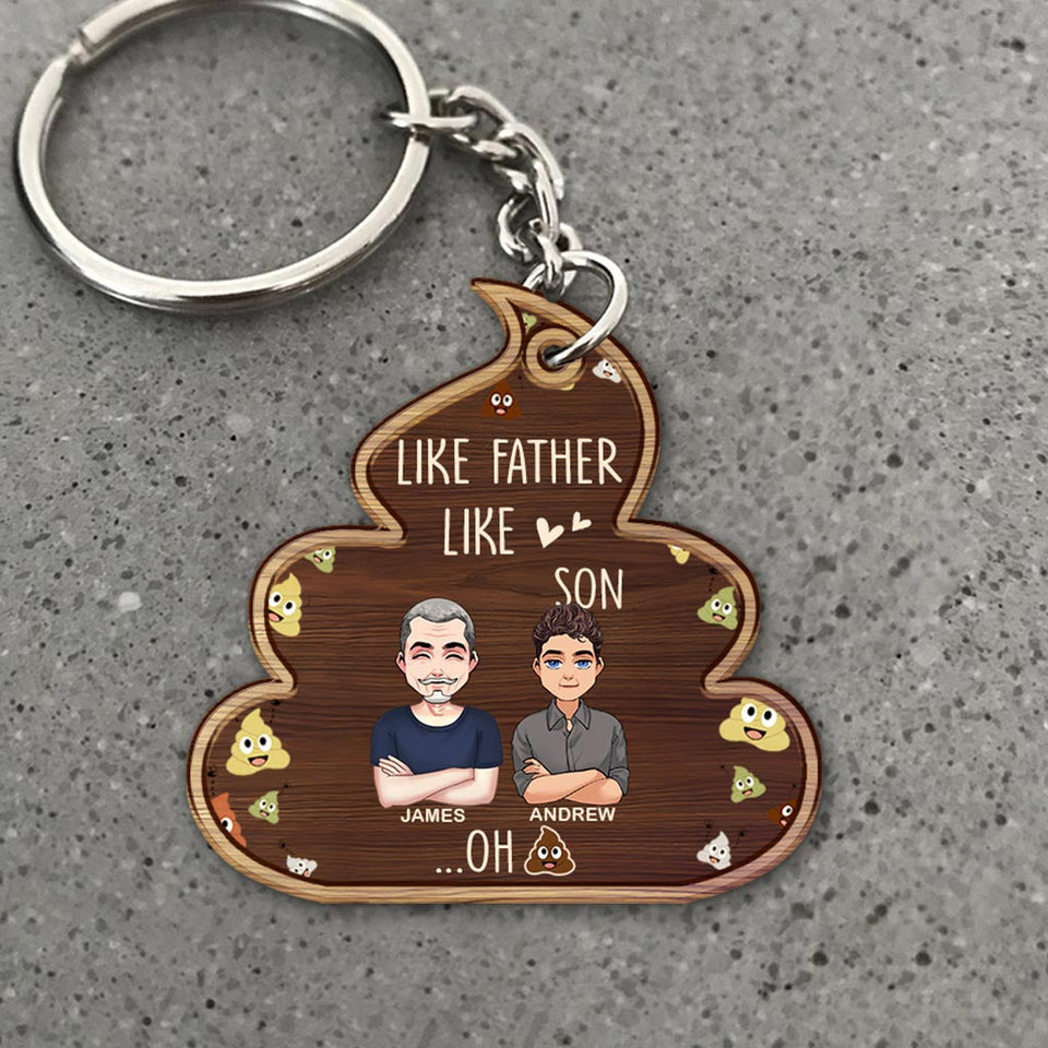 Like Father Like Daughter - Personalized Father Keychain