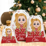 Special Delivery - Personalized Kid Drawstring Tote Bag
