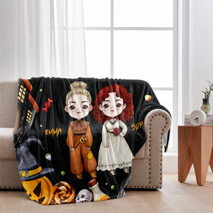 When We're Together Every Night Is Halloween - Personalized Bestie Blanket