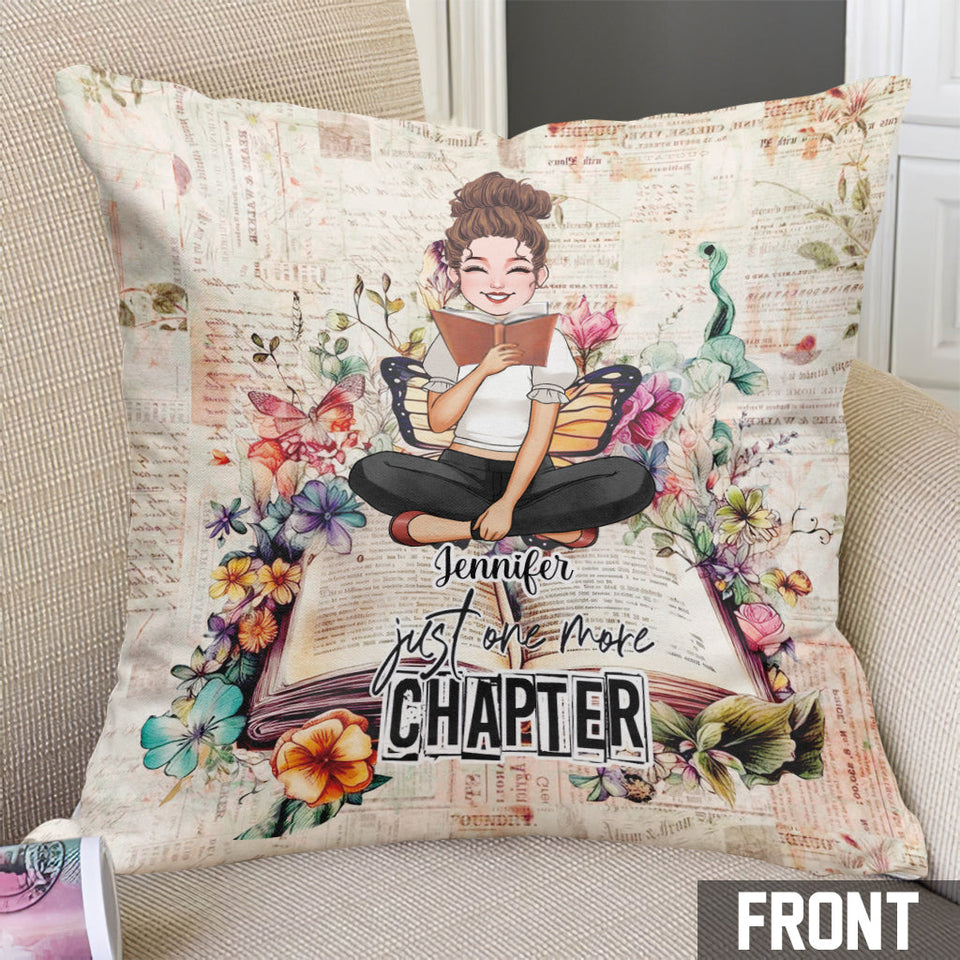 Just One More Chapter - Personalized Book Throw Pillow