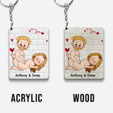 I Just Want You To Be Happy - Couple gift for husband, wife, boyfriend, girlfriend - Personalized Keychain