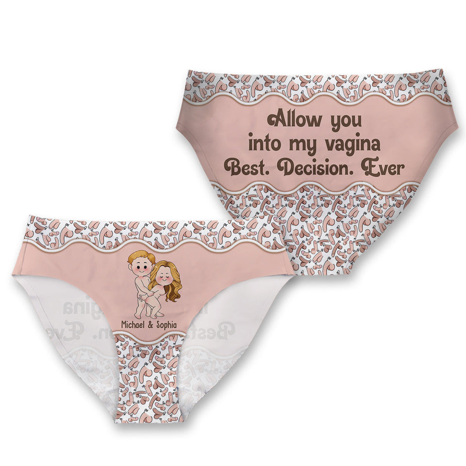 Best Decision Ever - Personalized Couple Women Briefs