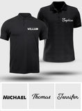 Custom Name - Personalized Couple Embroidered Polo Shirt