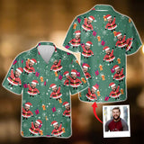 Custom Face Christmas Santa - Personalized Hawaiian Shirt