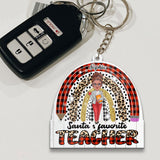 Santa's Favorite Teacher - Personalized Teacher Keychain