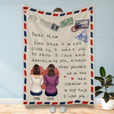 Dear Dad - Gift for dad, grandma, grandpa, mom, uncle, aunt, son, daughter, brother, sister, granddaughter, grandson, husband, wife, boyfriend, girlfriend, friend - Personalized Blanket