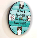 Time Spent With Cat - Personalized Cat Wall Clock