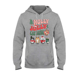 Holly Jolly Cat Mom/Dog Mom - Personalized Cat T-shirt And Hoodie