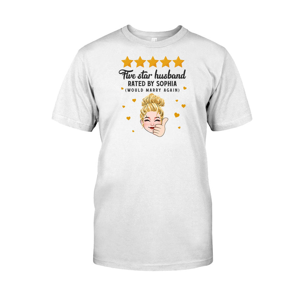 Five Star Husband Wife - Personalized Husband And Wife T-shirt And Hoodie
