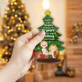 Together On The Naughty List For Years - gift for wife, boyfriend, husband, girlfriend - Personalized Freestanding Wood Plaque