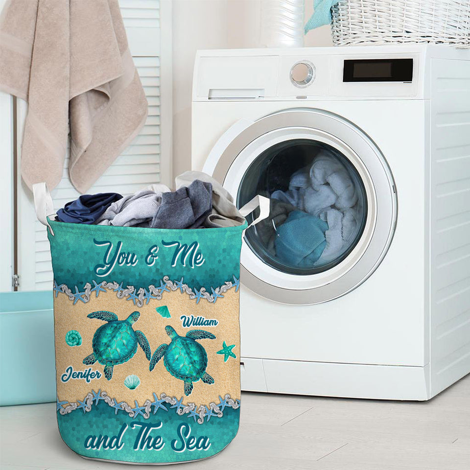Salty Lil' Beach - Personalized Turtle Storage Basket