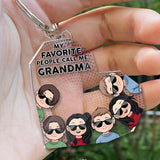 My Favorite People - Gift for grandpa, dad, mom, grandma, uncle, aunt, brother, sister - Personalized Keychain