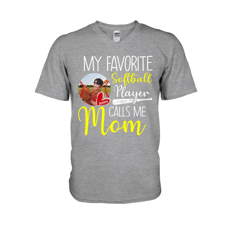 My Softball Player Calls Me Mom Grandma - Personalized Softball T-shirt And Hoodie
