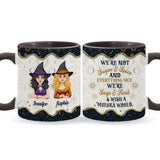 We're Not Sugar And Spice - Personalized Witch Accent Mug