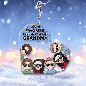 My Favorite People - Gift for grandpa, dad, mom, grandma, uncle, aunt, brother, sister - Personalized Keychain