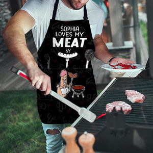My Wife Loves My Meat - Personalized Couple Apron