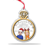 Annoying Each Other For 10 Christmases - Personalized Husband And Wife 2 Layered Piece Mix Ornament