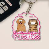 Emotional Support - Gift for dog lovers, cat lover - Personalized Transparent Keychain