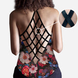 Floral Skull - Personalized Skull Cross Tank Top