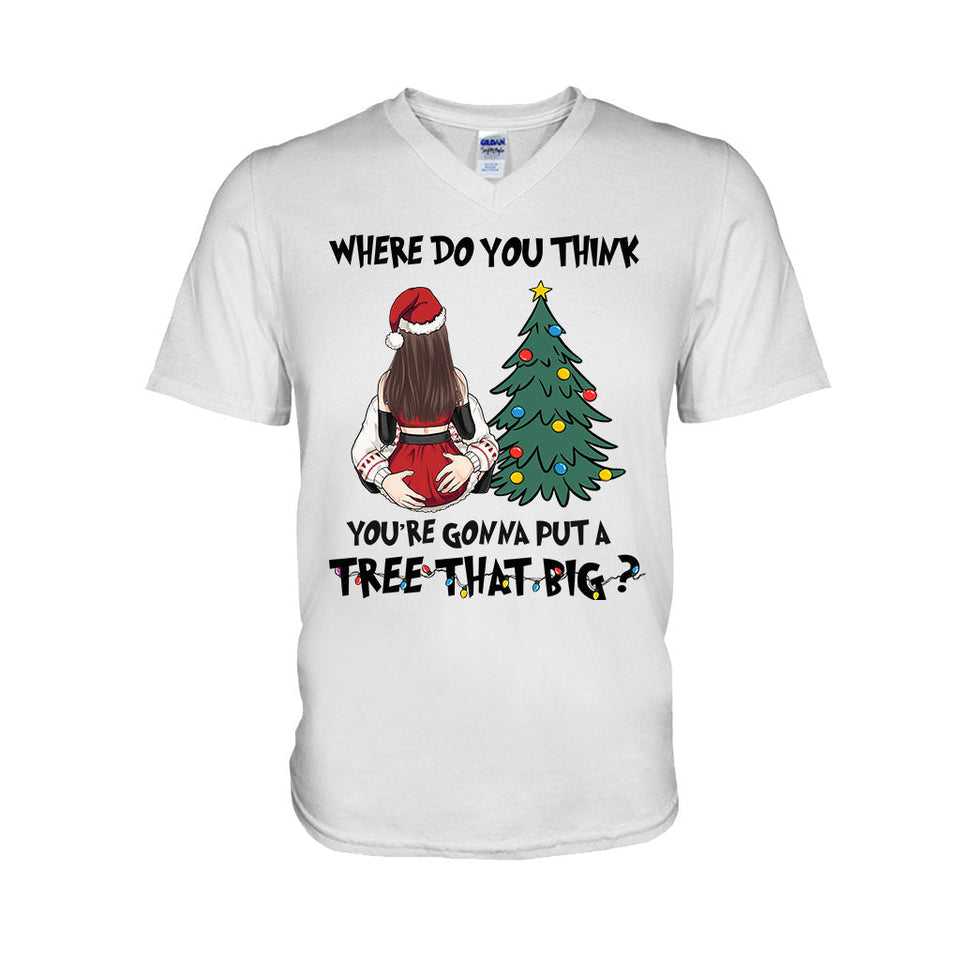 Bend Over I'll Show You Where To Put That Big Tree - Personalized Couple T-shirt And Hoodie