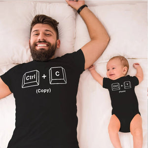 Copy Paster - Personalized Father T-shirt And Baby Onesie