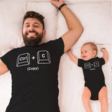 Copy Paster - Personalized Father T-shirt And Baby Onesie