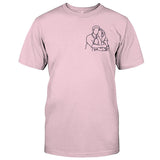 Custom Line Art - Personalized Couple Embroidered T-shirt
