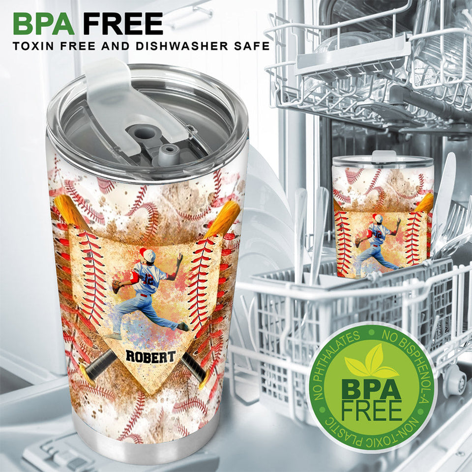 Game Day - Personalized Baseball Tumbler
