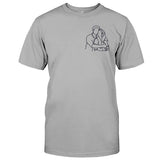 Custom Line Art - Personalized Couple Embroidered T-shirt