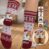 Merry Christmas - Personalized Cat Socks