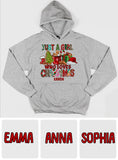 Just A Girl Who Loves Christmas - Personalized Christmas T-shirt And Hoodie