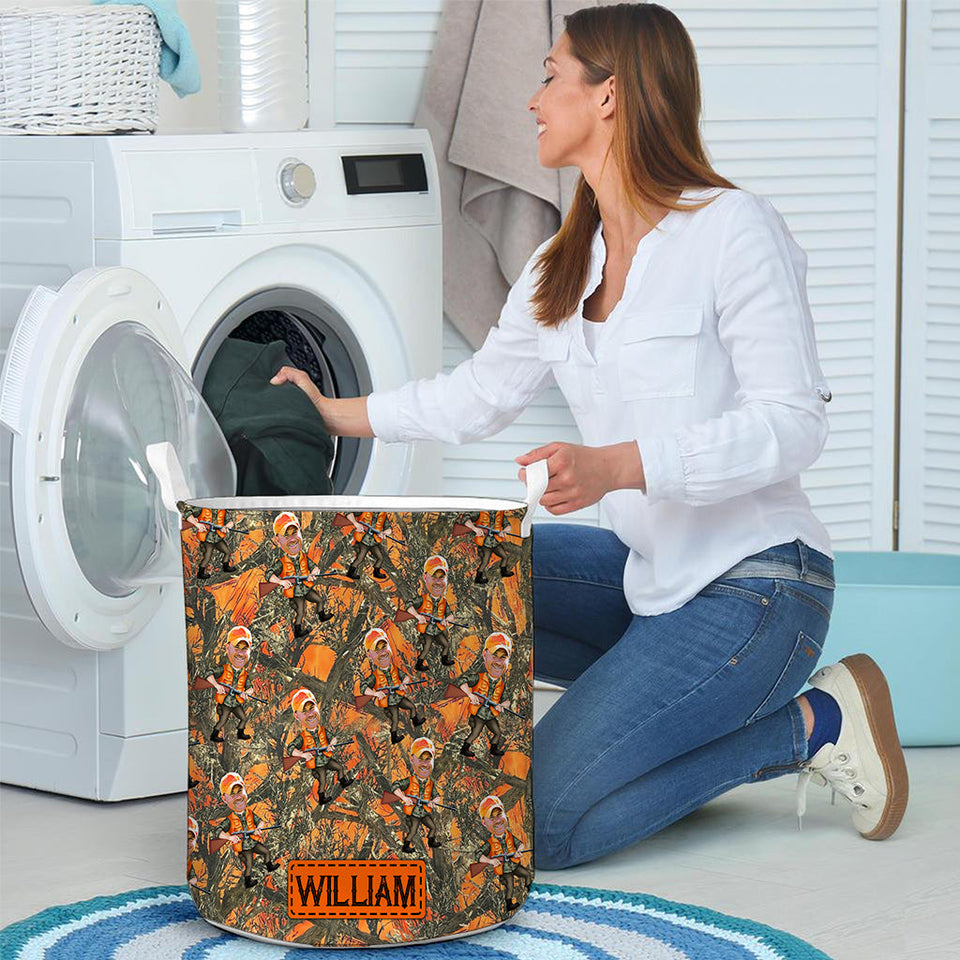 Photo Inserted Hunter - Personalized Hunting Storage Basket