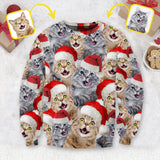Merry Christmas - Gift for dog lovers - Personalized Ugly Sweater