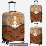 I'm Mostly Peace - Personalized Yoga Luggage Cover