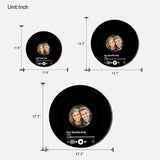 Favorite Song Scannable QR code - gift for husband, wife, boyfriend, girlfriend - Personalized Round Wood Sign