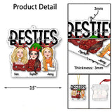 Besties Forever - Gift for friend - Personalized Transparent Ornament
