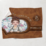 Nursing Is A Work Of Heart - Personalized Nurse Blanket